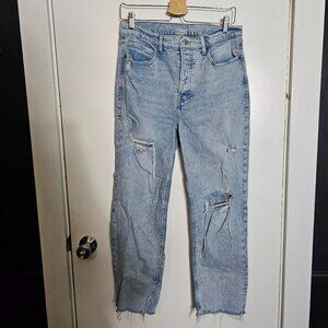 Old Navy Sky Hi Straight Destroyed/Ripped Jeans (Size 10)